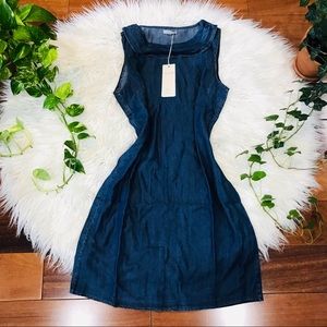New🌿Made In Italy  Tencel Cowl Neck Dress